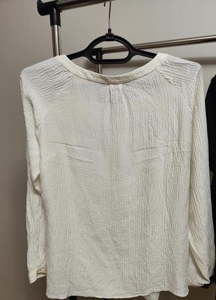 Кремовая блуза с шелка от laura ashley5 фото