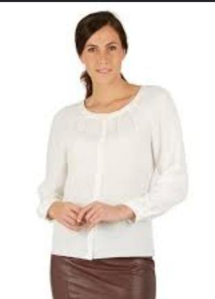 Кремовая блуза с шелка от laura ashley2 фото