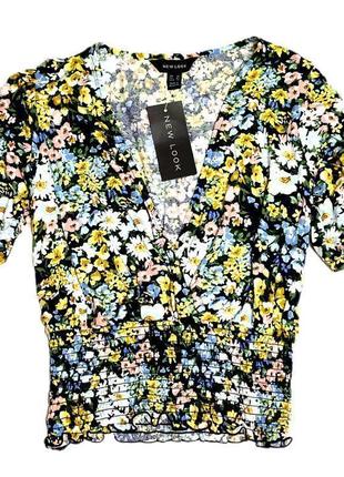 Брендова блуза топ new look квіти віскоза румунію етикетка