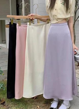 Шелковая юбка длинная3 фото