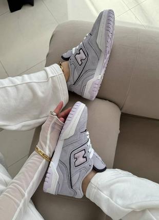 Женские кроссовки new balance 550 purple white