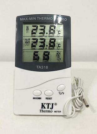 Термометр гігрометр ta 318 з виносним датчиком температури