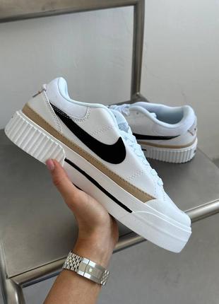 Кроссовки nike court legacy white/gold