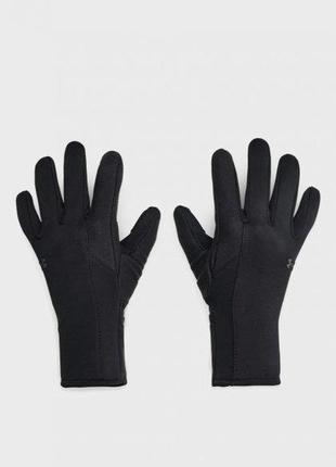 Женские перчатки ua storm fleece gloves черный sm (1365972-001 sm)