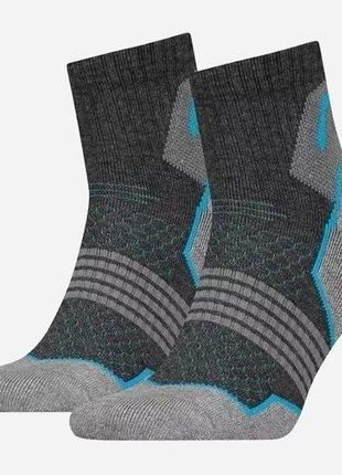 Шкарпетки head hiking quarter 2p unisex сірий, синій 35-38 (701219909-004 35-38)