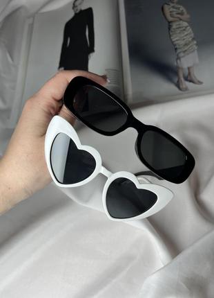 Новые крутые солнцезащитные очки черные и белые3 фото