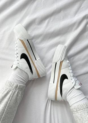 Кроссовки nike court legacy lift white black