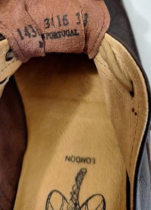 Мега зручні шкіряні туфлі fly london, коричневі, на шнурках, 38 розмір, преміум бренд10 фото
