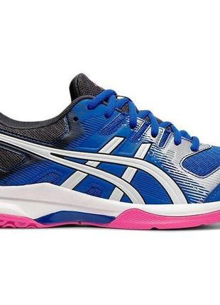 Женские кроссовки для сквоша asics gel-rocket 10 blue/pink (36) 5,5 1072a056-402-36