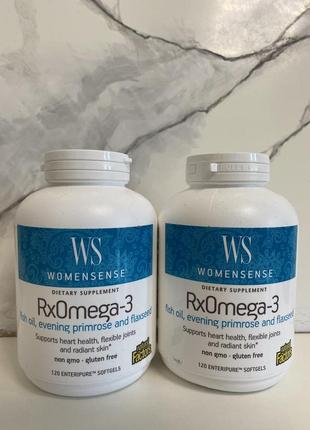 Natural factors, womensense, rxomega-3, 120 шт омега 3 для жінок1 фото