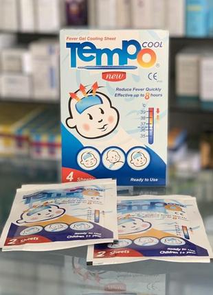 Tempo cool темпа кул жаропонижающий гелевый пластырь 4 шт цегипет