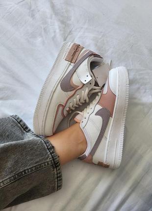 Кросівки nike air force 1 shadow white brown