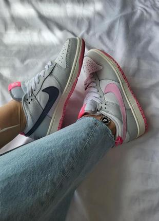 Кросівки nike sb dunk low pink grey