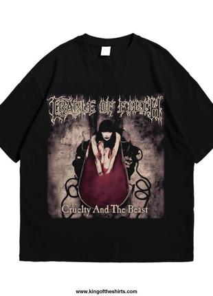 Футболка з принтом cradle of filth cruelty and the beast xl чорний1 фото