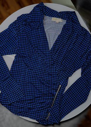 Блуза на блискавці блуза блузка гусиная лапка michael kors кофта джемпер