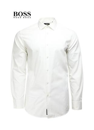 Чоловіча  біла сорочка рубашка hugo boss slim оригінал [  xl ]