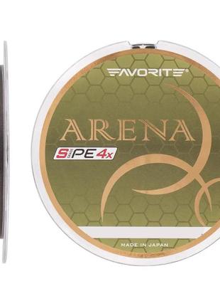 Шнур favorite arena pe 4x 150m (silver gray) #0.2/0.076mm 5lb/2.1kg