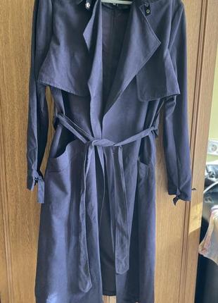 Плащ тренч на запах з поясом2 фото