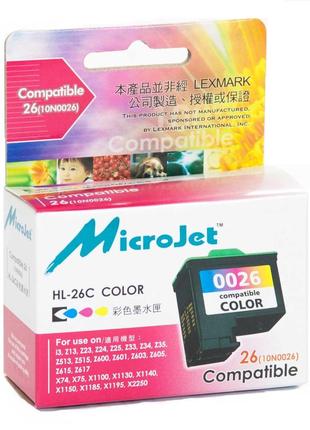 Картридж microjet для lexmark cj z13/23/33 аналог №26 ( 10n0026) color (hl-26c)
