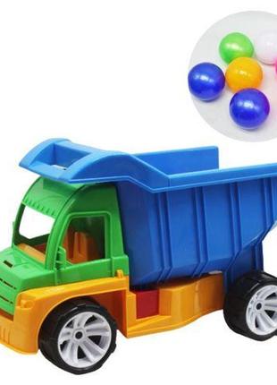 Вантажівка алексбамс, кульки великі (зелений + синій)