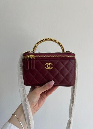 99414 сумка в стилі chanel classic pearl crush vanity bag