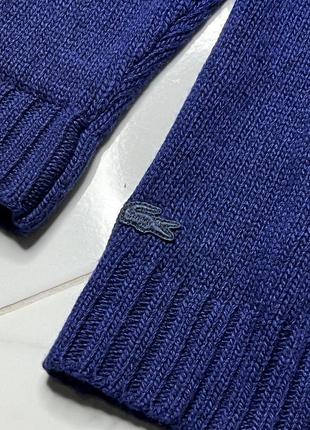 High-neck wool sweater in various shades of blue. women’s lacoste3 фото