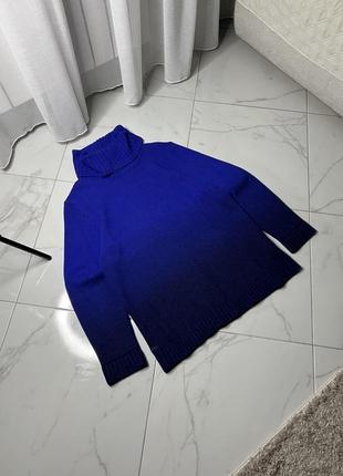 High-neck wool sweater in various shades of blue. women’s lacoste2 фото
