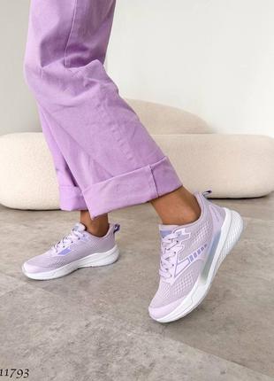Стильні повсякденні кросівки текстильні фіолетові лавандові лілові7 фото