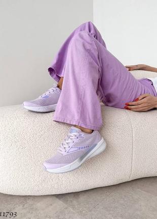 Стильні повсякденні кросівки текстильні фіолетові лавандові лілові9 фото
