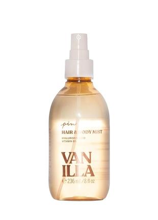 Парфюмированный мист vanilla hair &amp; body mist pink