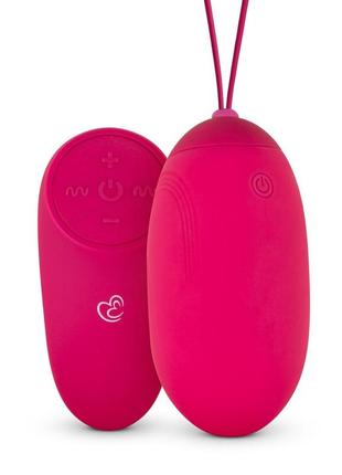 Виброяйцо xl easytoys, с дистанционным пультом, силиконовое, розовое, 8 х 3.8 см  18+