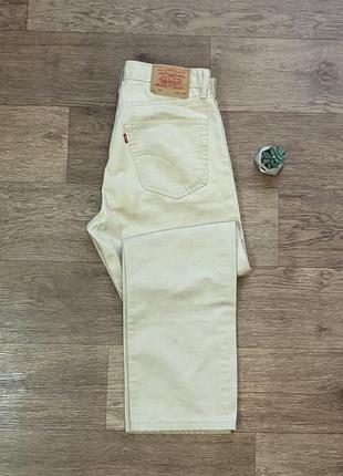 Стильні джинси levi’s 521 vintage original в ідеальному стані бежевого кольору брюки левайс 521 505 550 оригінал
