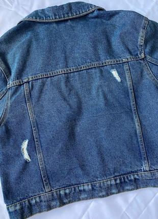 Джинсова куртка з обʼємними рукавами 🌊8 фото