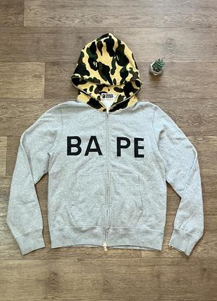 Стильне зип худі bape bathing ape 100% original бейп оригінал світшот кофта толстовка