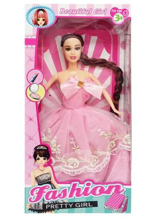Детская кукла "fashion pretty girl" ye-78(pink) в праздничном платье