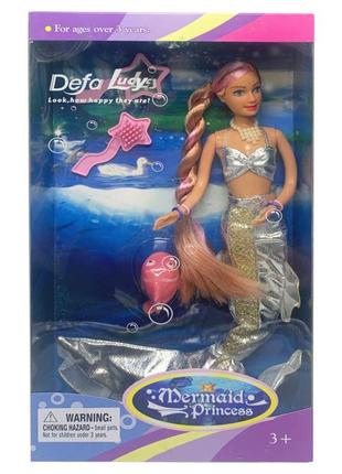 Кукла defa 20983 русалка серебряный