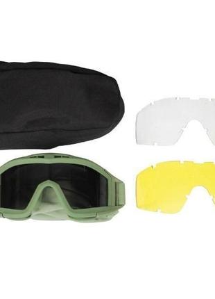 Армейские тактические очки маска военные со сменными линзами, военные очки защитные зсу очки-маска daisy1 фото
