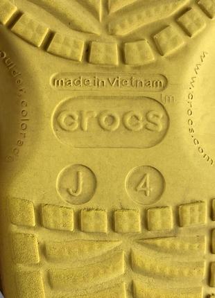 Crocs сандали шлёпанцы j4 35-36 размер кроксы подростковые желтые оригинал2 фото