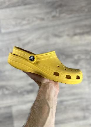 Crocs сандали шлёпанцы j4 35-36 размер кроксы подростковые желтые оригинал