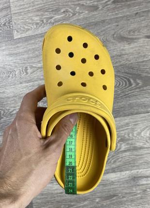 Crocs сандали шлёпанцы j4 35-36 размер кроксы подростковые желтые оригинал3 фото
