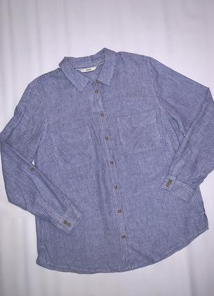 Женская рубашка лен+вискоза