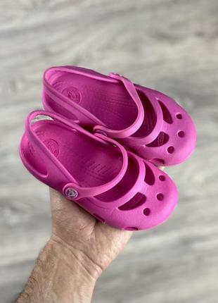 Crocs сандали кроксы c8 25 размер детские розовые оригинал