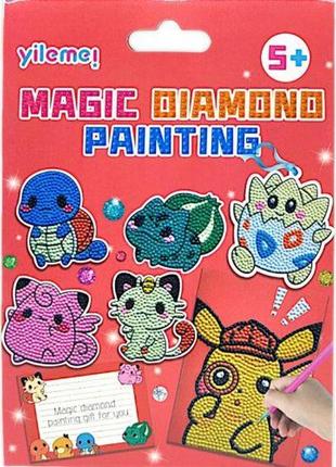 Алмазна мозаїка "magic diamond painting: покемони"