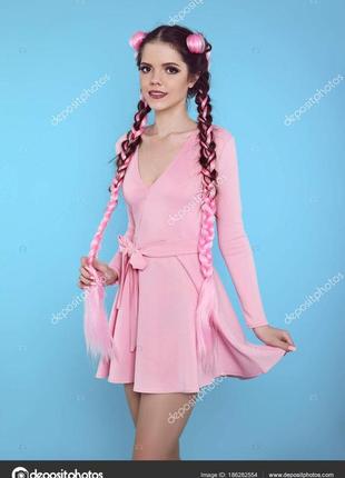 Косички канекалон 60 см розовый