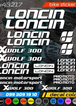 Loncin xwolf 300 комплект наклейок, наклейки на мотоцикл, скутер, квадроцикл. наліпки2 фото