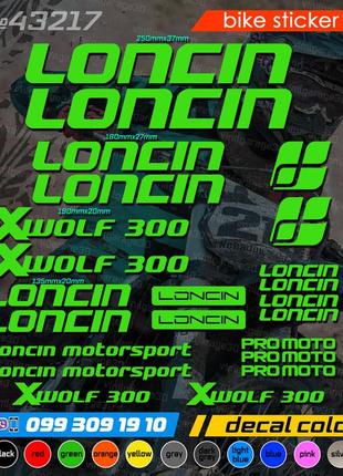 Loncin xwolf 300 комплект наклейок, наклейки на мотоцикл, скутер, квадроцикл. наліпки3 фото