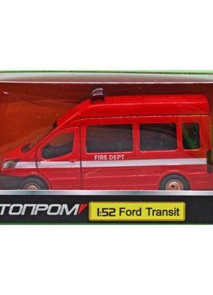 Машинка "автопром: ford transit fire dept"