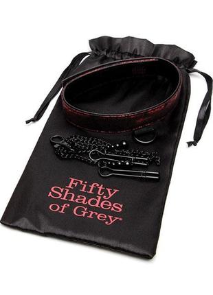 Нашийник із затискачами на соски sweet anticipation fifty shades of grey collar nipp