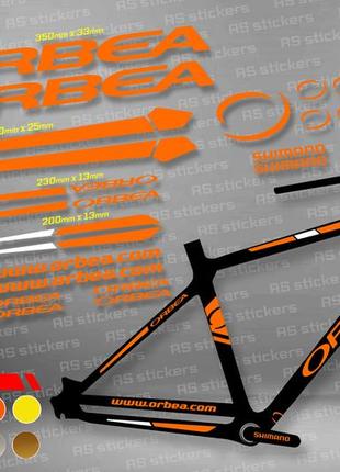 Orbea комплект наклейок на велосипед +вилка. усі кольори доступні!