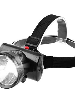Налобний ліхтар luxury 1858 а, 1 w, вбудований акумулятор, зп 220v